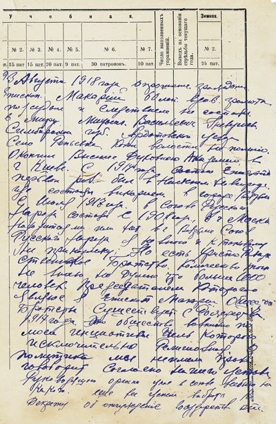 Фрагмент протокола допроса  епископа Макария (Гневушева)
