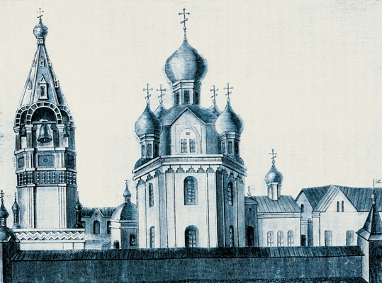 Старый Печерский монастырь (засыпанный горой в XVI веке)