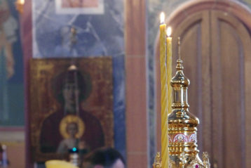 2 февраля. Божественная литургия в Троицком соборе Свято-Троицкого Серафимо-Дивеевского монастыря (фото Алексея Козориза)