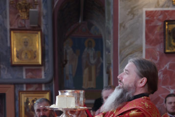 17 мая. Божественная литургия в Троицком соборе Свято-Троицкого Серафимо-Дивеевского монастыря (фото Алексея Козориза)