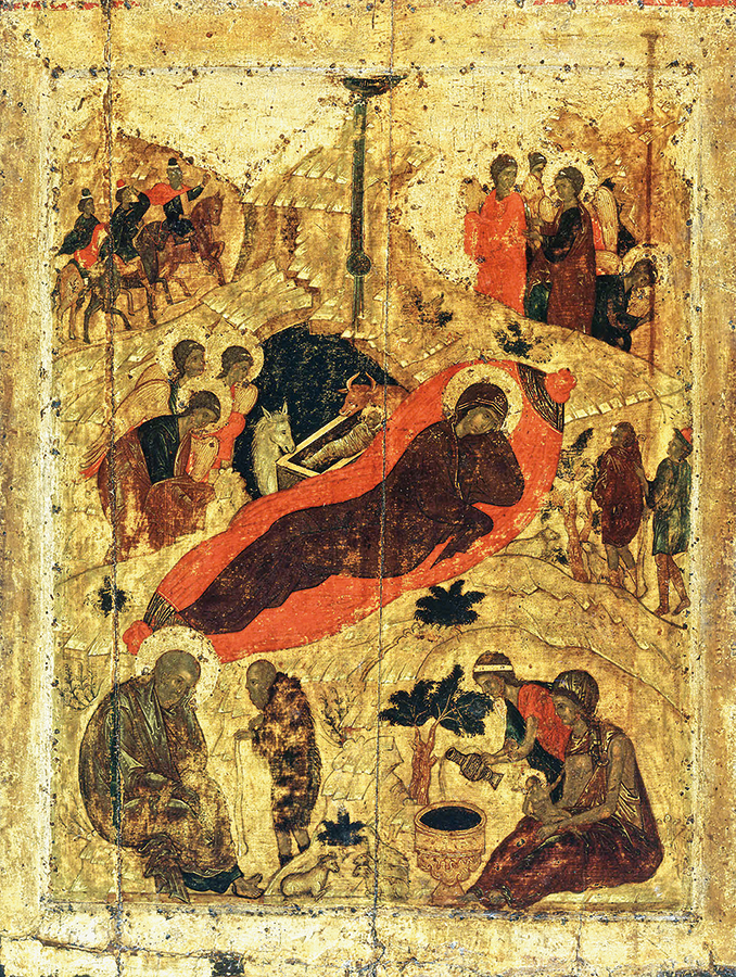 Рождество Христово. Икона Андрея Рублева. 1405 г.