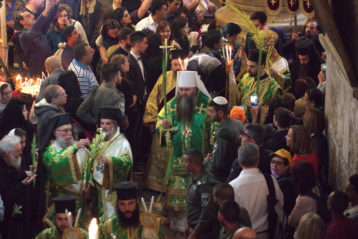 1 апреля. Божественная литургия в Храме Гроба Господня в Иерусалиме (фото Алексея Козориза)