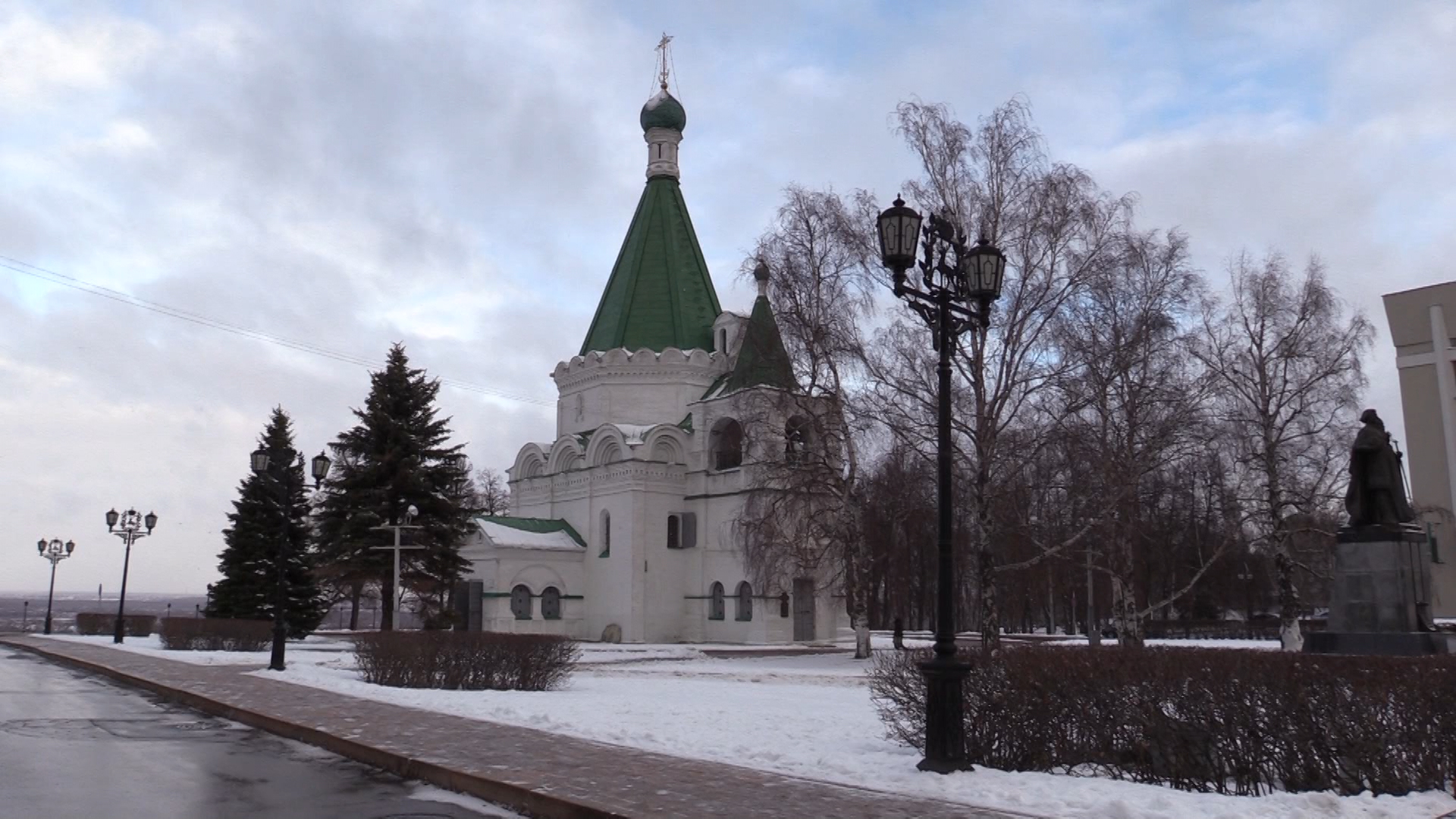 Михайло Архангельский собор в Архангельске зимой