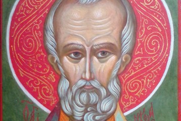 Икона святителя Николая, чудотворца Мирликийского. Написана С. А. Акимовой
