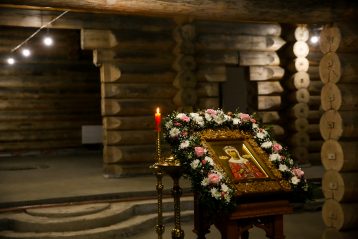 2 декабря. В строящемся храме в честь святой мученицы Людмилы Чешской (фото Глеба Пушменкова)