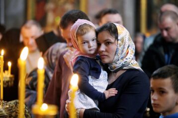 4 марта. В Троицком соборе Свято-Троицкого Серафимо-Дивеевского женского монастыря (фото Глеба Пушменкова)