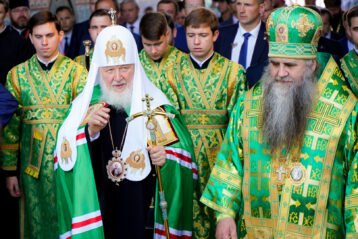 1 августа Святейший Патриарх Кирилл и митрополит Георгий на Серафимовских торжествах (фото Глеба Пушменкова)